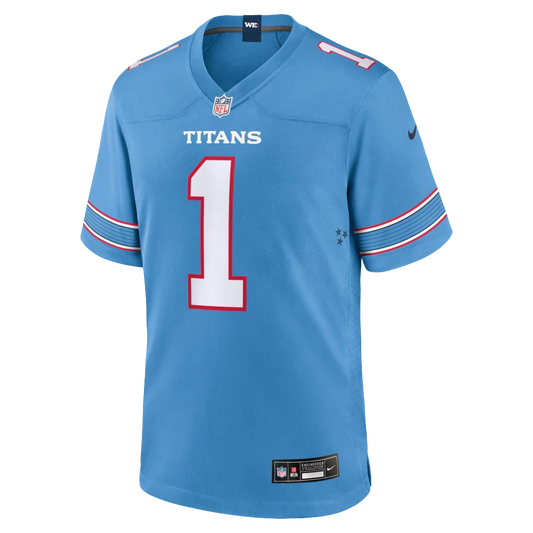 Cameron Ward Tennessee Titans Game Jersey - Light Blue
