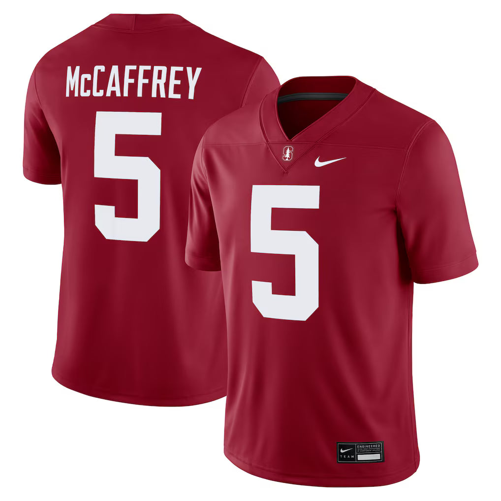 Christian McCaffrey #5 Stanford Cardinal Alumni Player Game Jersey - Cardinal -
