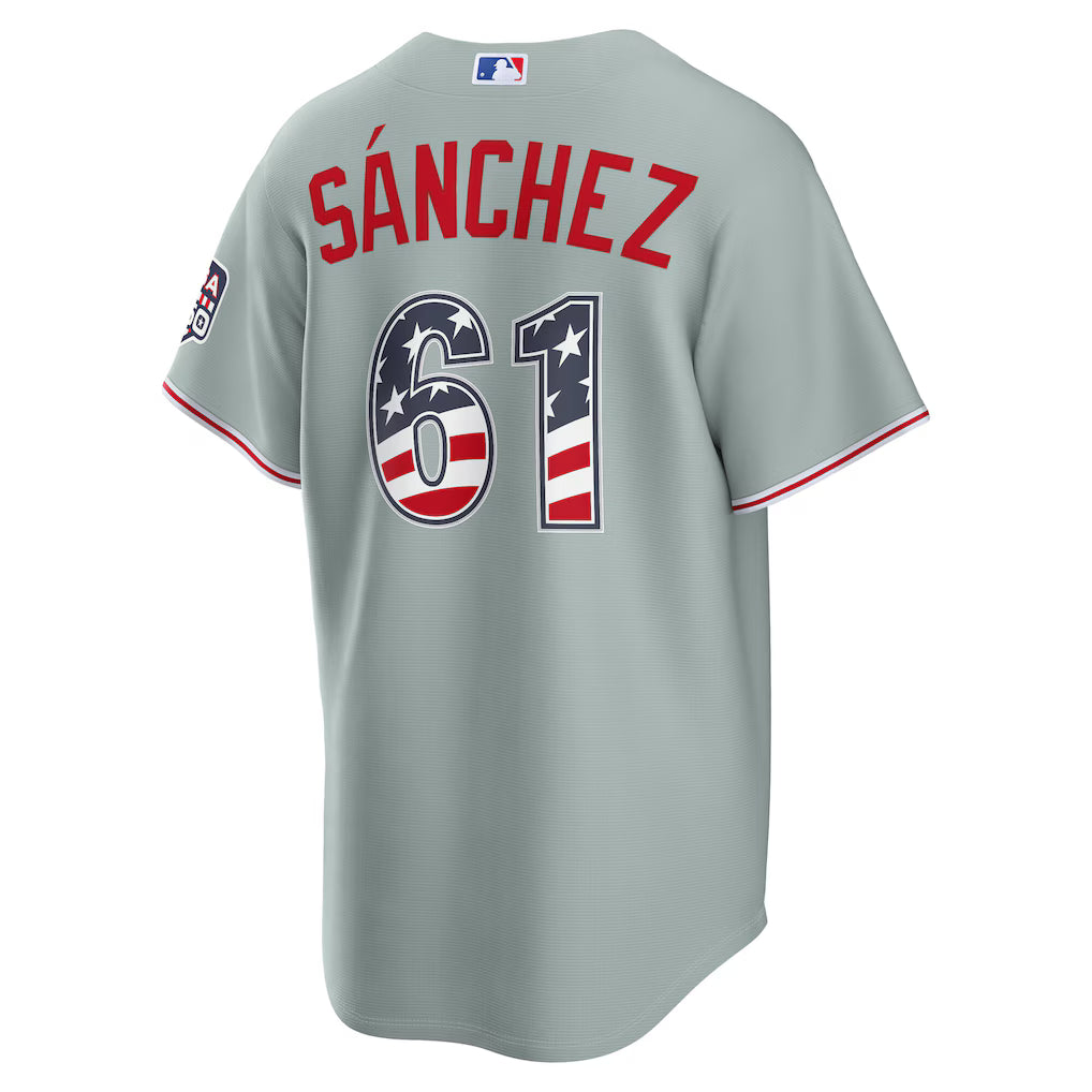 Cristopher Sánchez Philadelphia Phillies USA 250 Fourth of July Road Baseball Jersey – Gray