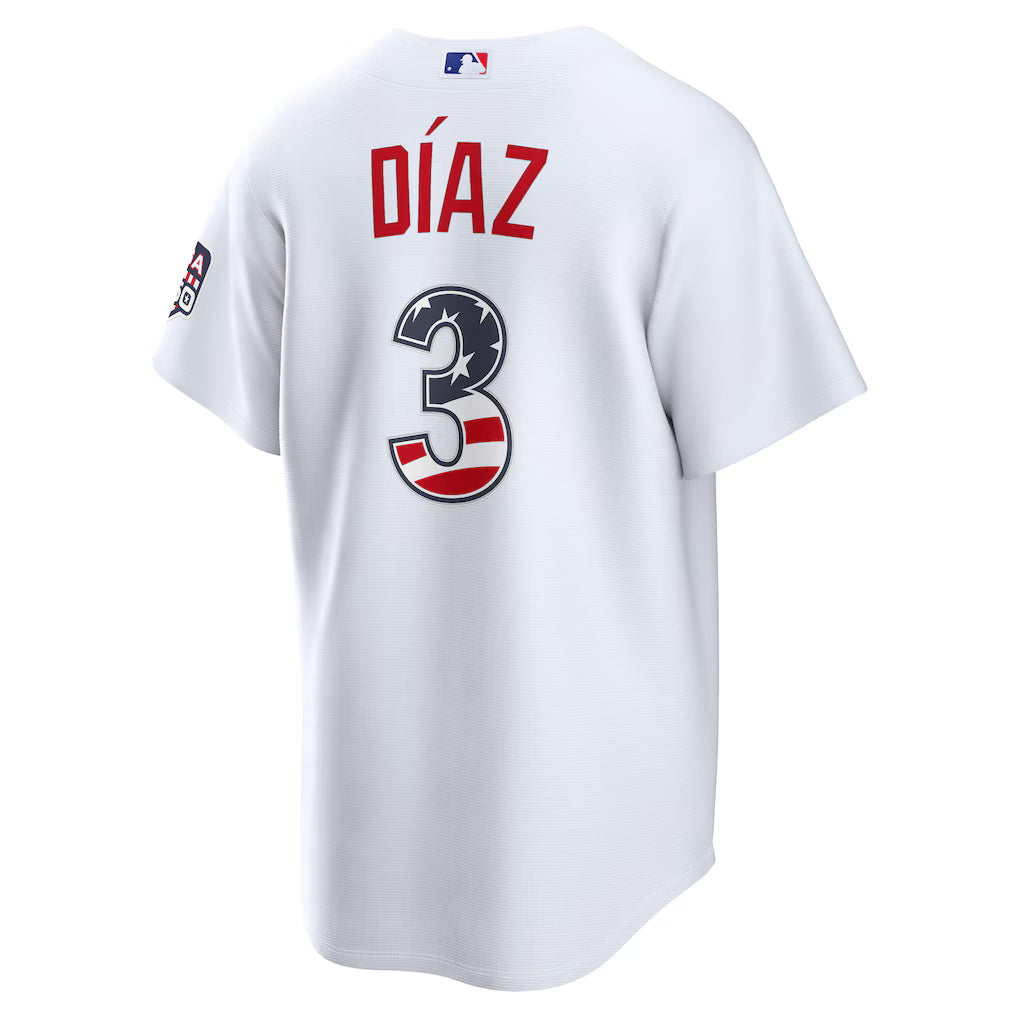 Edwin Díaz Los Angeles Dodgers USA 250 Fourth of July Home Baseball Jersey – White