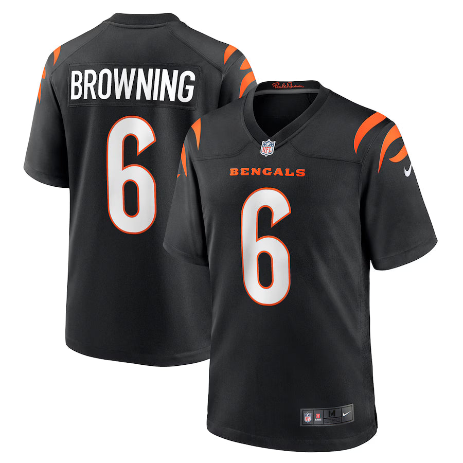 Jake Browning Cincinnati Bengals Game Jersey - Black - NFL