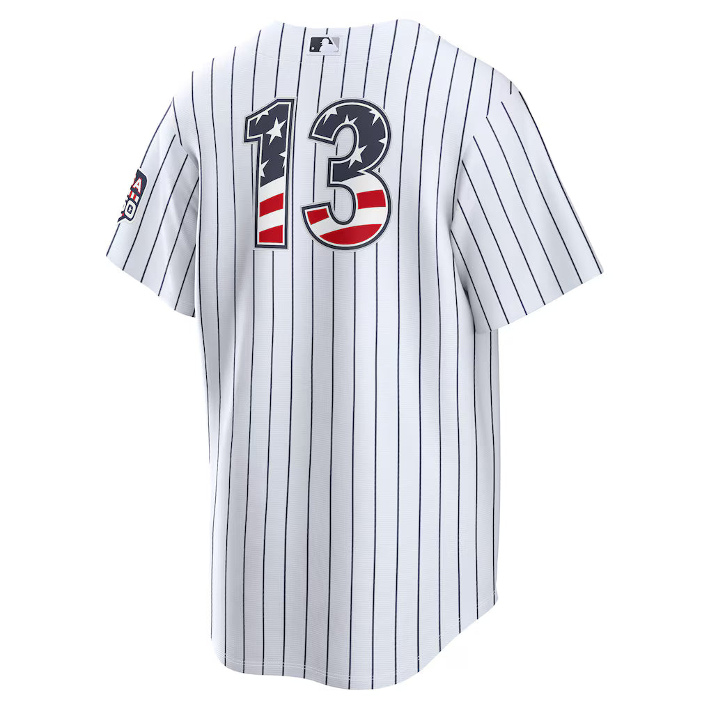 Jazz Chisholm Jr. New York Yankees USA 250 Fourth of July Home Baseball Jersey – White