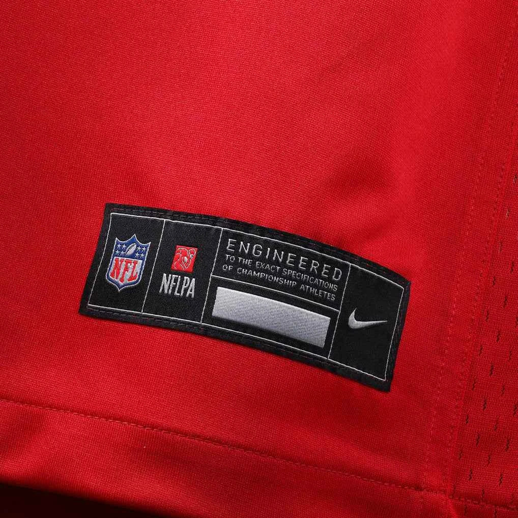 Back view of Jerry Rice #80 San Francisco 49ers red football fan jersey