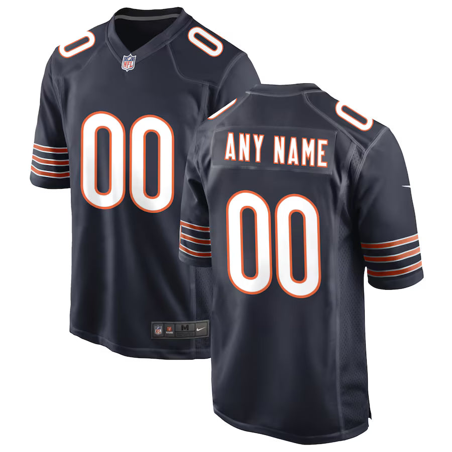 Chicago Bears Custom Game Jersey - Navy - NFL