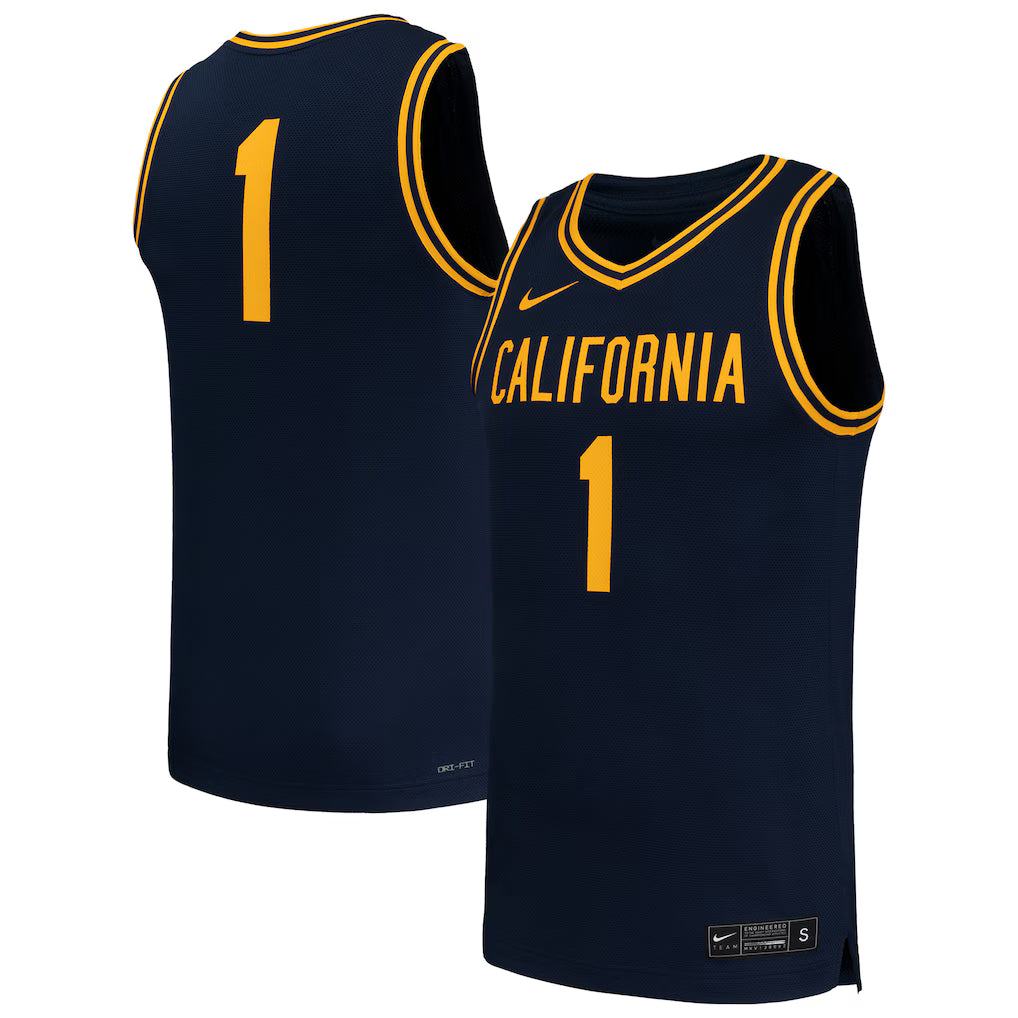 #1 Cal Bears Basketball Jersey - Navy - NCAA