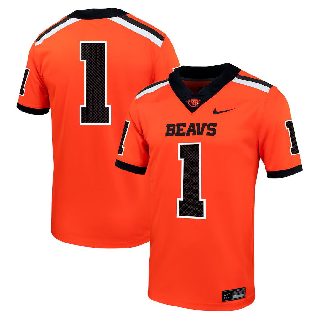 #1 Oregon State Beavers Untouchable Football Jersey – Orange -