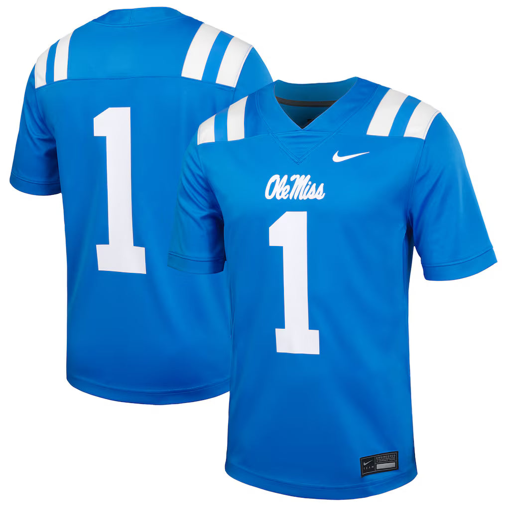 #1 Ole Miss Rebels Untouchable Football Jersey – Powder Blue -