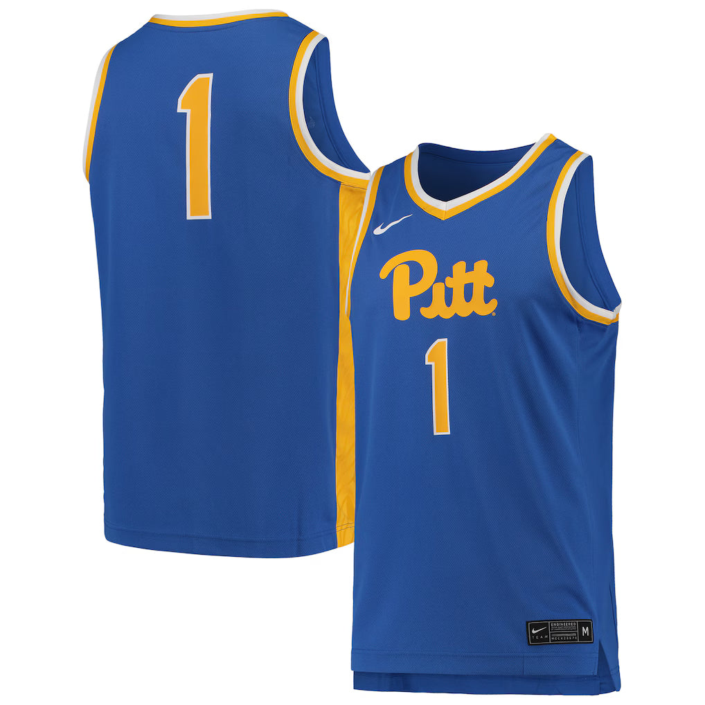 #1 Pitt Panthers Basketball Jersey - Royal -