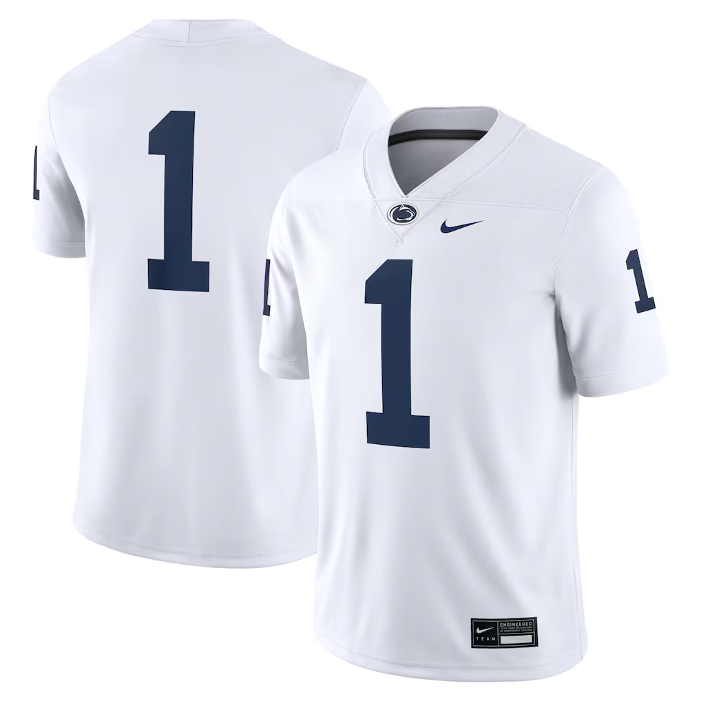 #1 Penn State Nittany Lions Game Jersey - White -