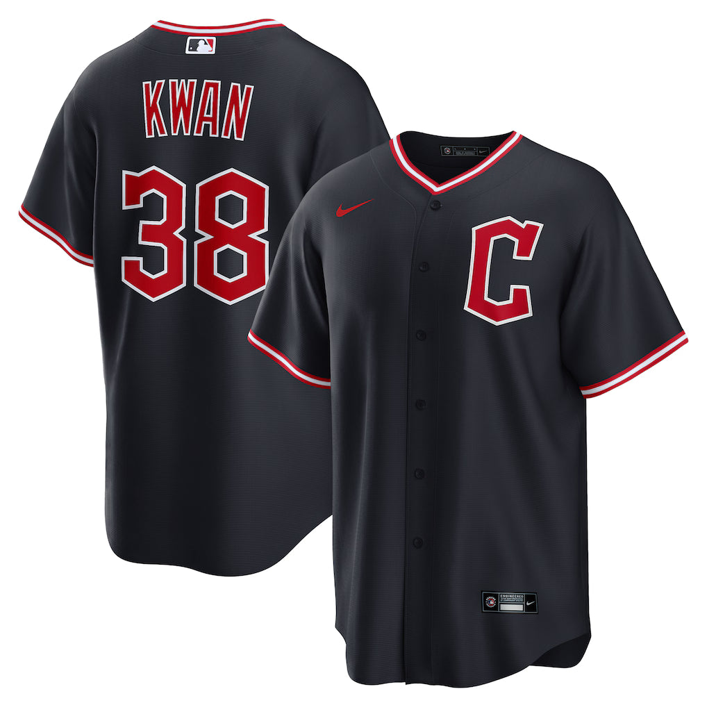 Steven Kwan Cleveland Guardians Jersey - Navy