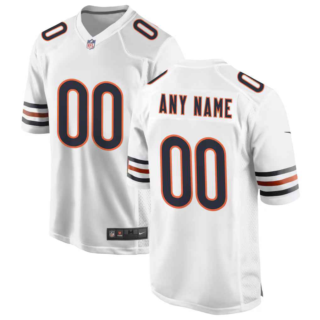 Custom Chicago Bears Football Jersey - White