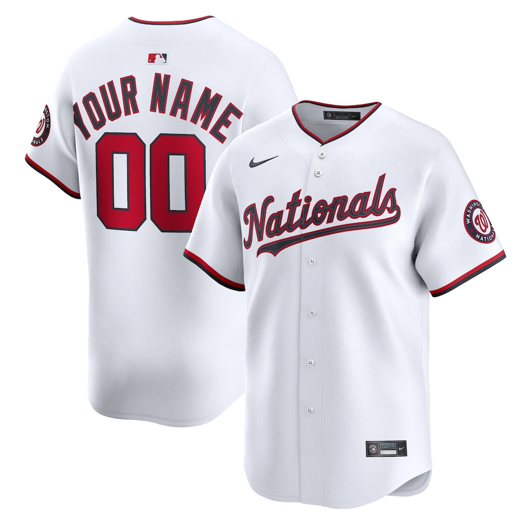 Washington Nationals Limited Custom Jersey - White