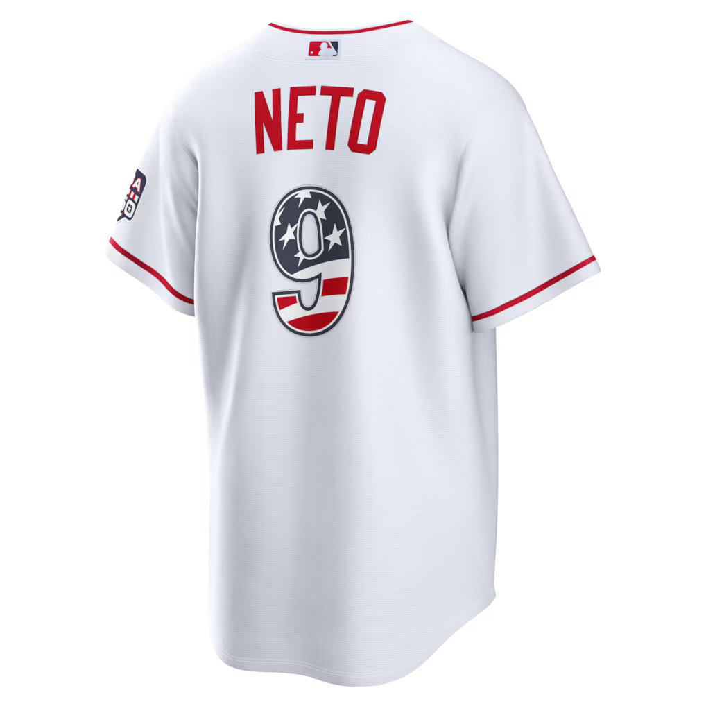 Zach Neto Los Angeles Angels USA 250 Fourth of July Home Baseball Jersey – White