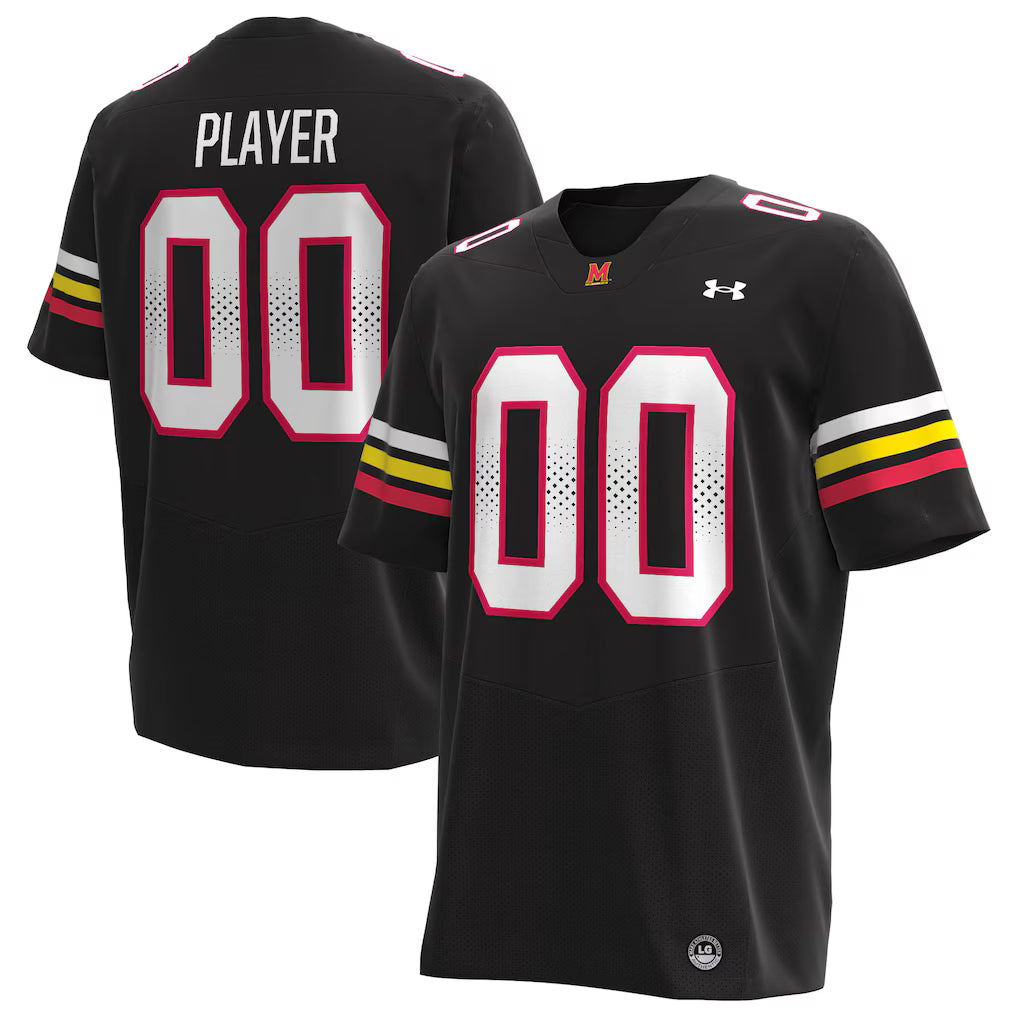 Maryland Terrapins Under Armour Alternate NIL Pick-A-Player Football Jersey - Black - NCAA