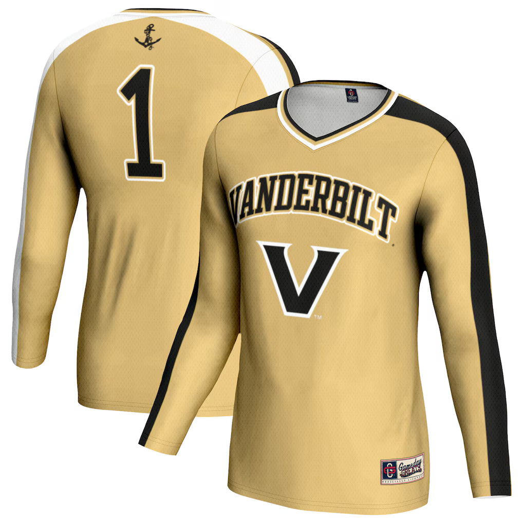 Vanderbilt Commodores GameDay Greats Volleyball Lightweight Fashion Jersey - Gold -