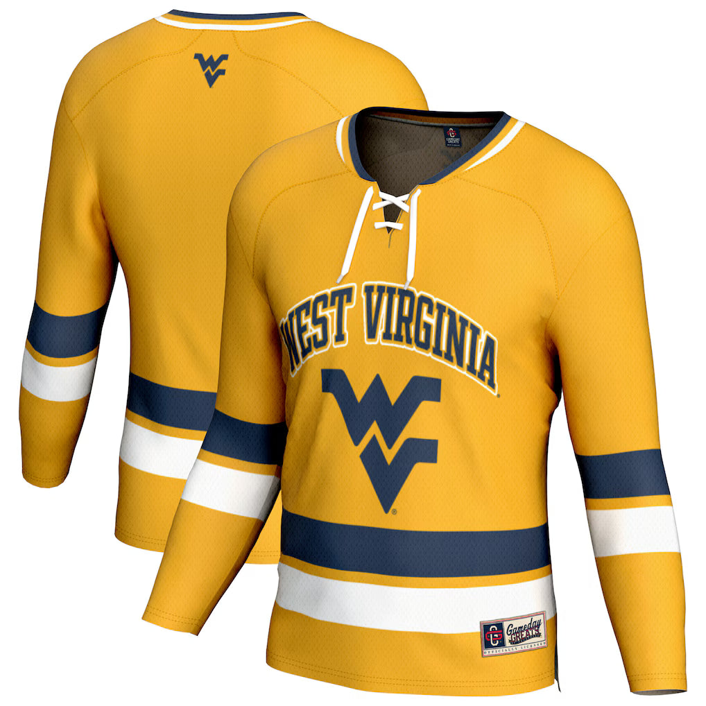 West Virginia Mountaineers GameDay Greats Spirit Hockey Jersey - Gold -