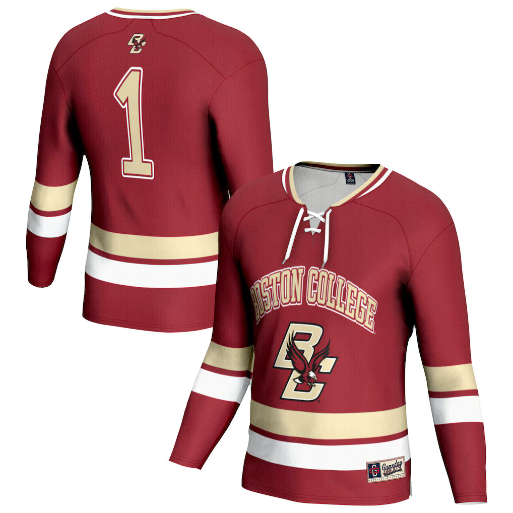 Boston College Eagles GameDay Greats Lightweight Hockey Team Fashion Jersey - Maroon - NCAA