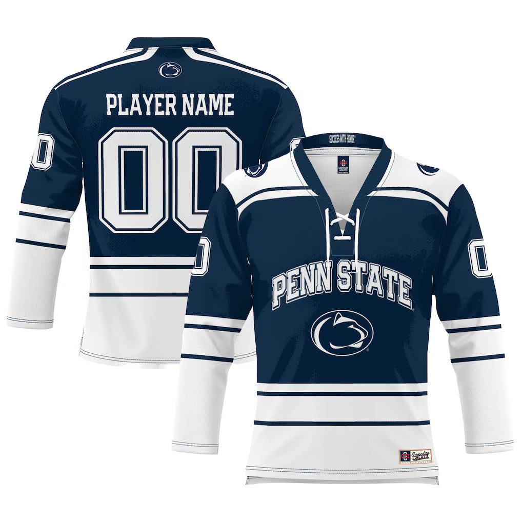 Penn State Nittany Lions GameDay Greats NIL Pick-A-Player Men's Hockey Lightweight Jersey - Navy -