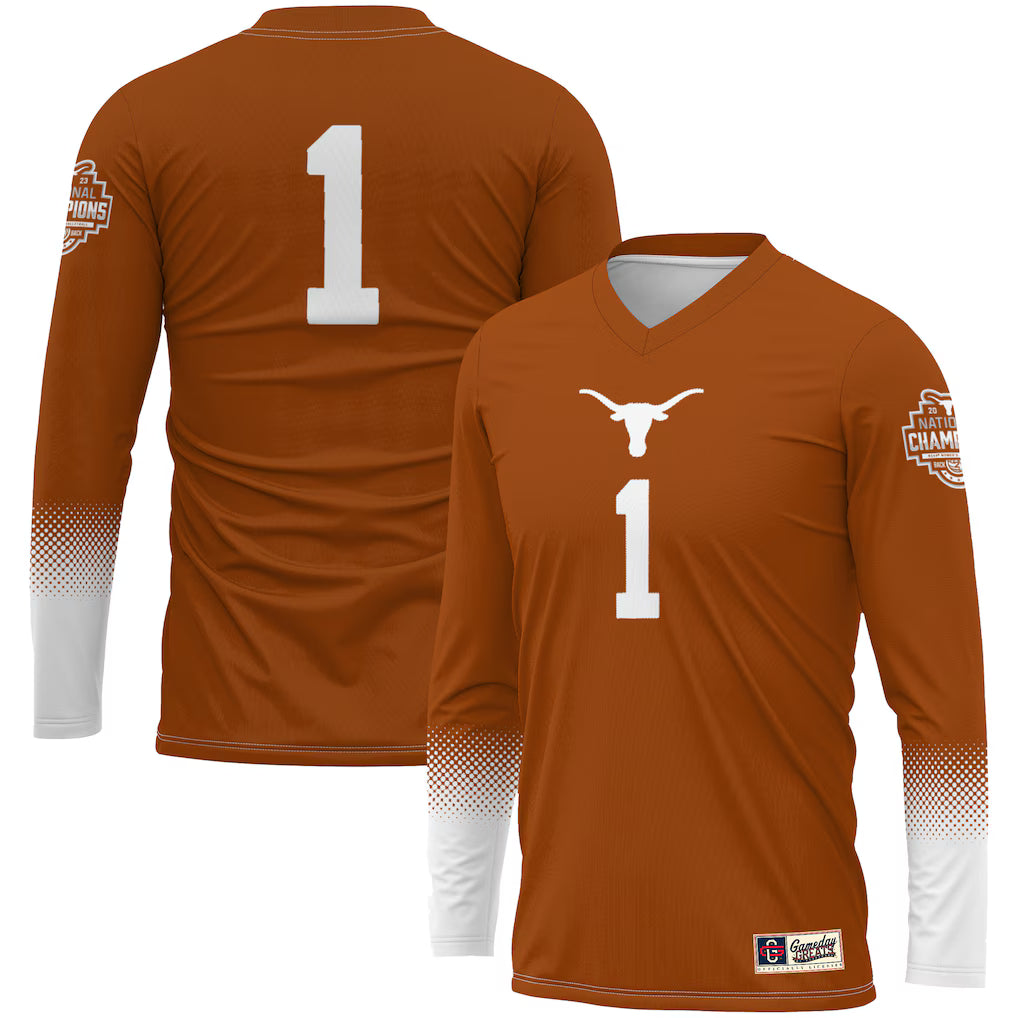 #1 Texas Longhorns GameDay Greats Volleyball National Champions Fashion Jersey - Texas Orange -