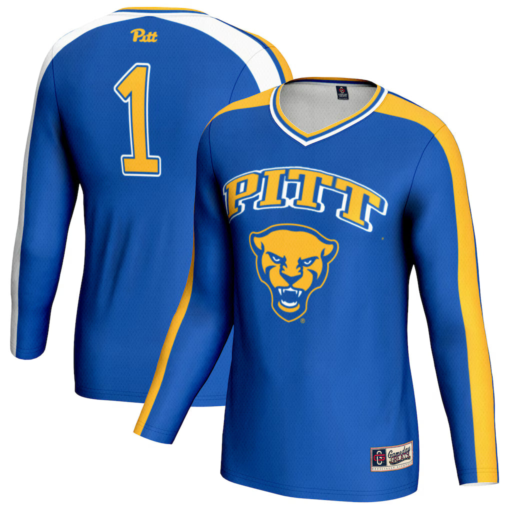 Pitt Panthers GameDay Greats #1 Lightweight Volleyball Fashion Jersey - Royal -