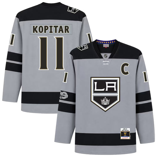Anze Kopitar #11 Los Angeles Kings Grey Hockey Jersey – Captain Edition