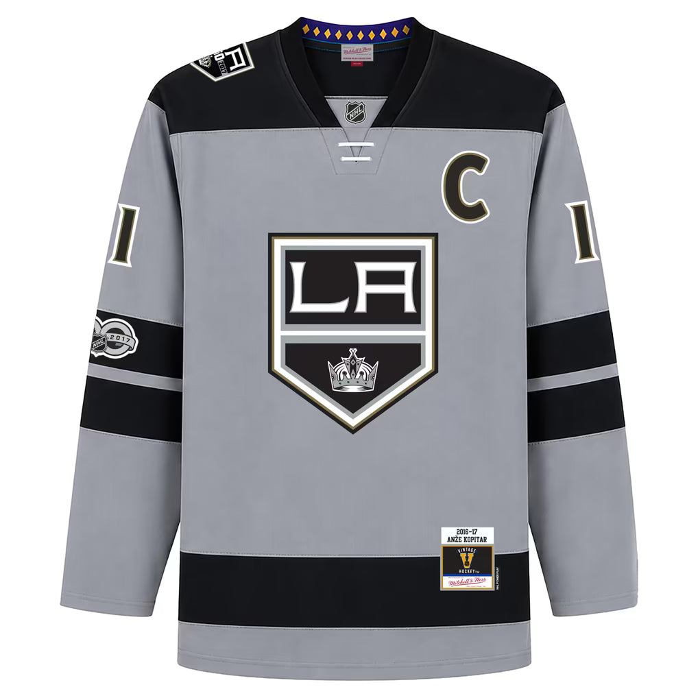 Anze Kopitar #11 Los Angeles Kings Grey Hockey Jersey – Captain Edition