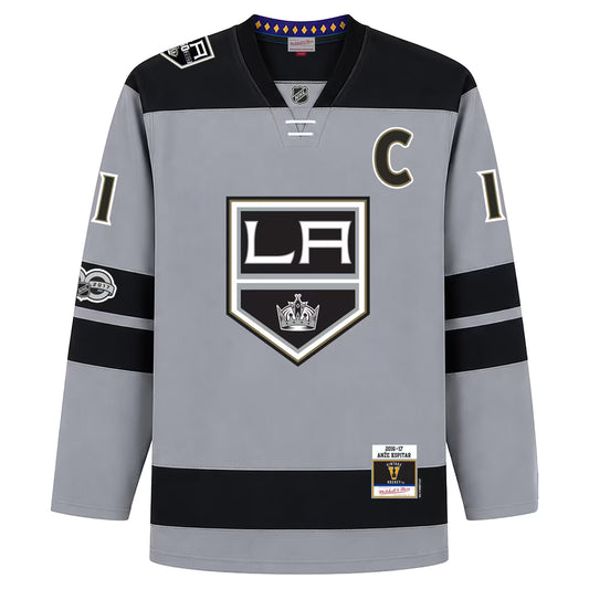 Anze Kopitar #11 Los Angeles Kings Grey Hockey Jersey – Captain Edition