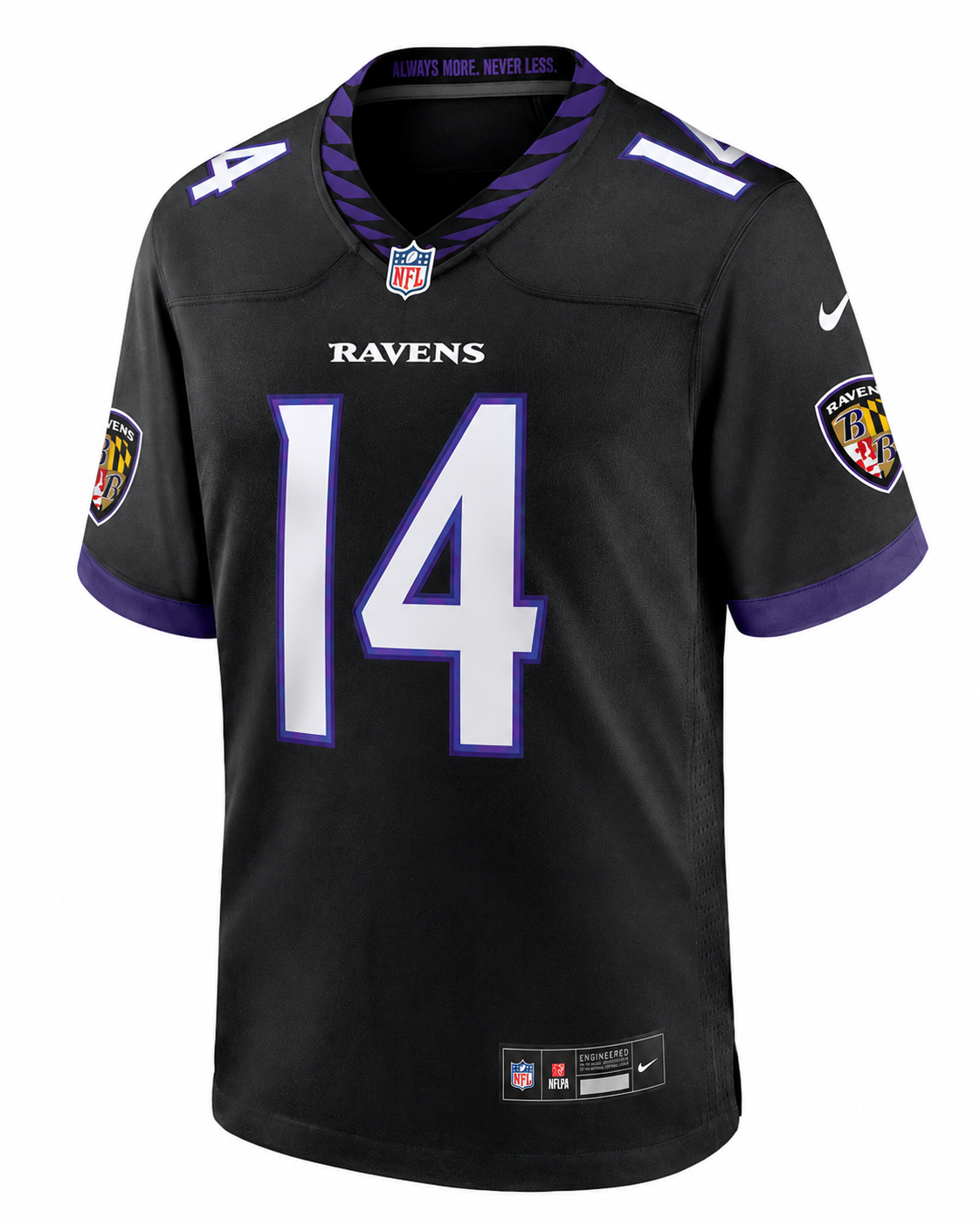 Kyle Hamilton Baltimore Ravens #14 Black Football Jersey