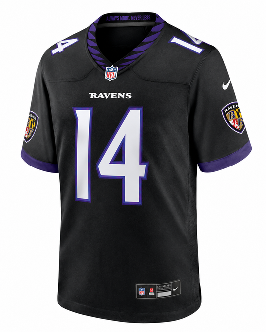 Kyle Hamilton Baltimore Ravens #14 Black Football Jersey