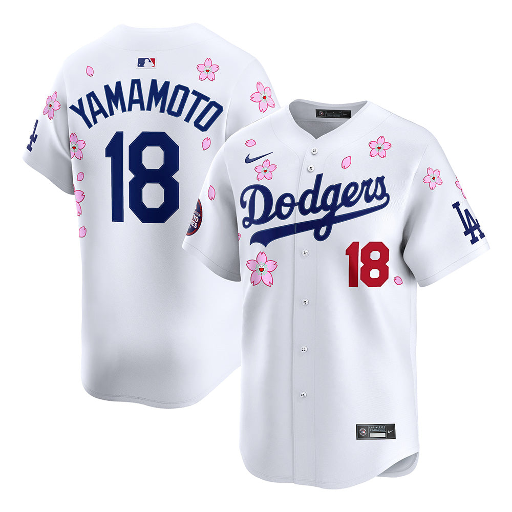 Yoshinobu Yamamoto #18 Los Angeles Dodgers Baseball Jersey – White