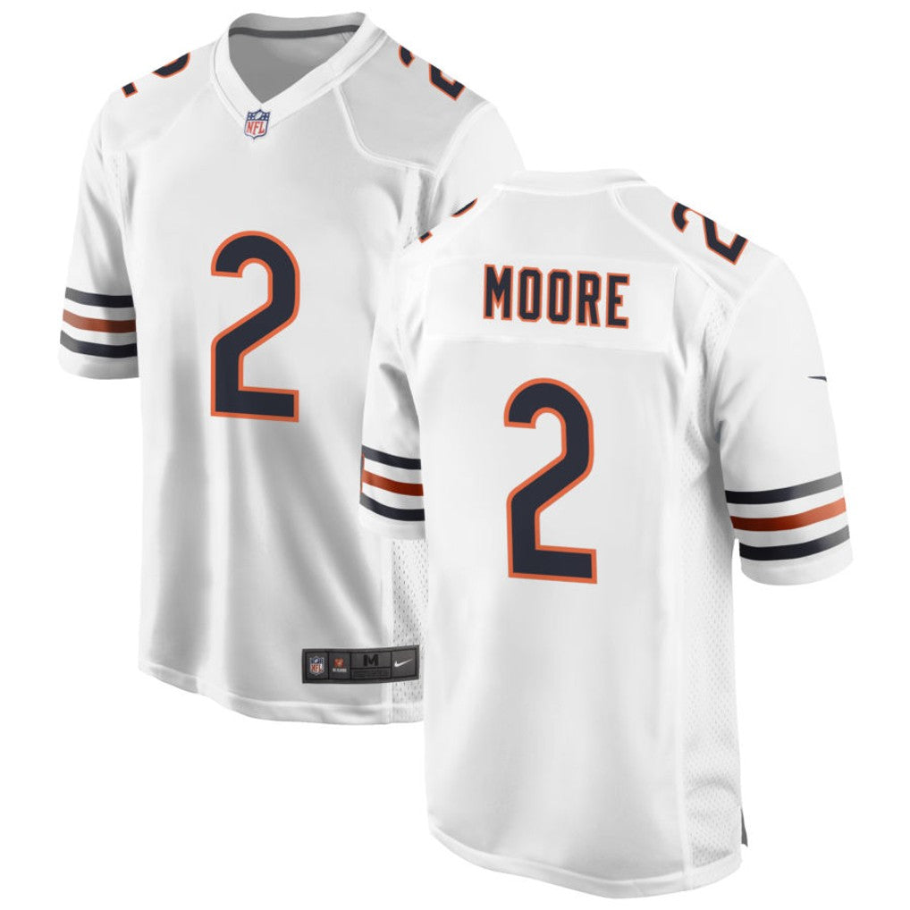 DJ Moore #2 Chicago Bears Football Jersey - White