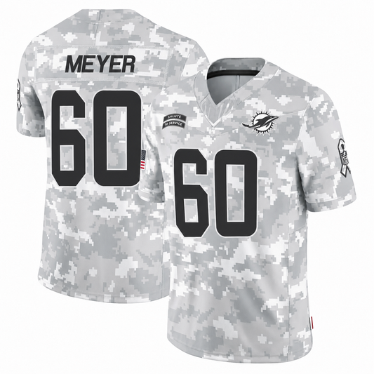 Andrew Meyer Men's Limited Arctic Camo Miami Dolphins #60 Jersey