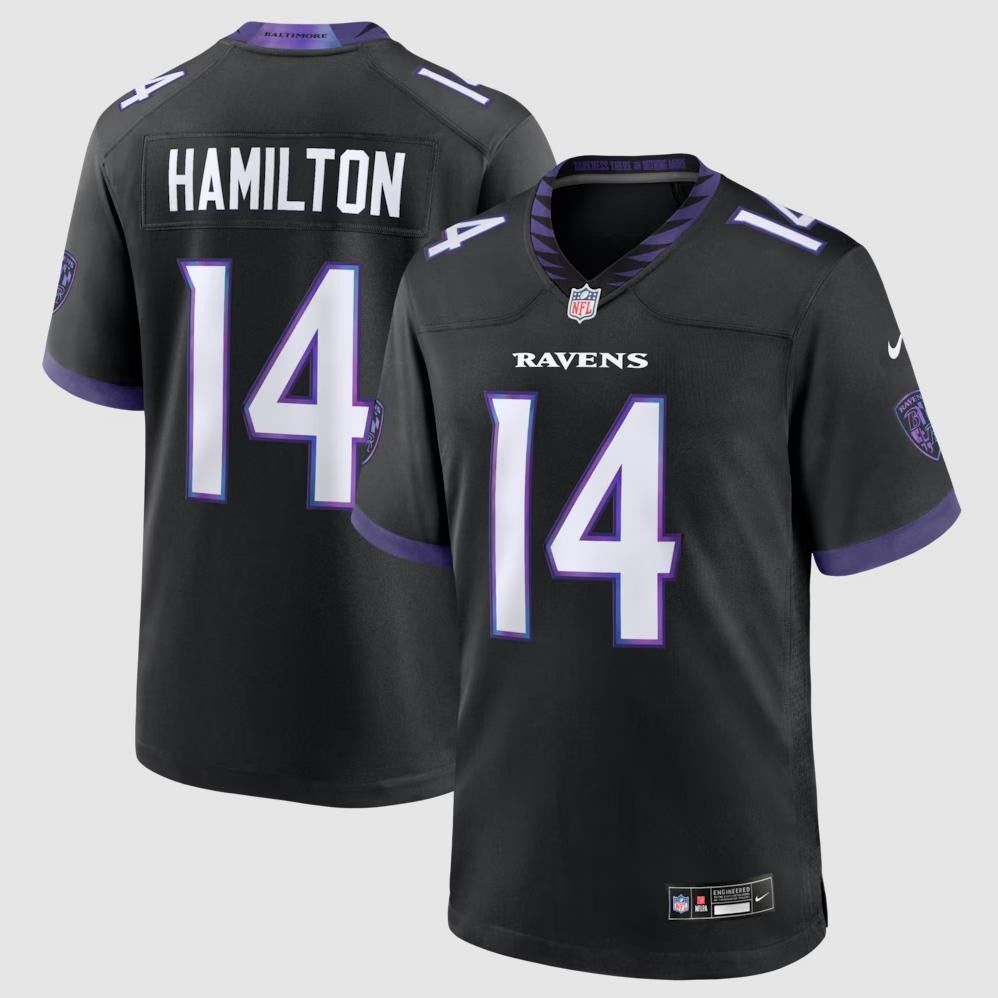 Kyle Hamilton Baltimore Ravens #14 Black Football Jersey
