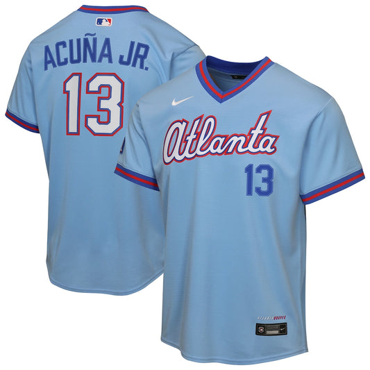 Atlanta Baseball Jersey Light Blue Acuna Jr 13 Fan Edition