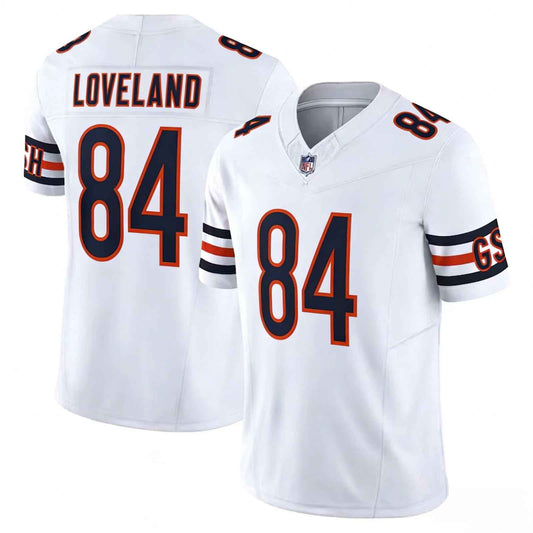 Colston Loveland #84 Chicago Bears Football Jersey - White