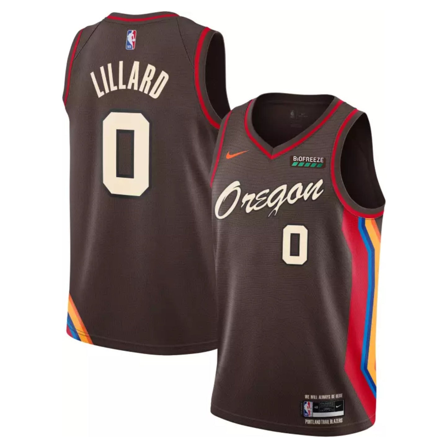 NBA Damian Lillard Portland Blazers 0 Jersey