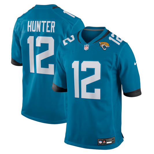 NFL Jacksonville Jaguars Home Game Jersey NFL 2025 Draft First Round Pick - Teal - Travis Hunter