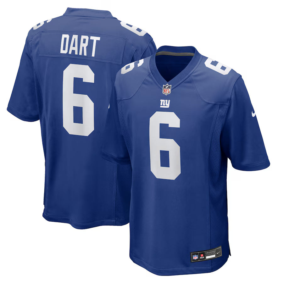 NFL Jaxson Dart New York Giants 2025 NFL Draft First Round Pick Game Jersey - Royal