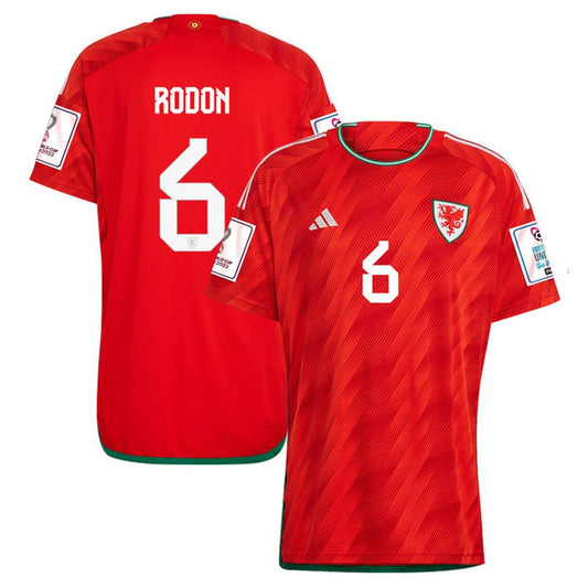Joe Rodon Wales 6 Fifa World Cup Jersey