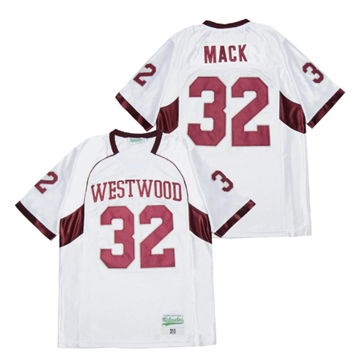 Front view of Khalil Mack Westwood High School Football 32 Jersey