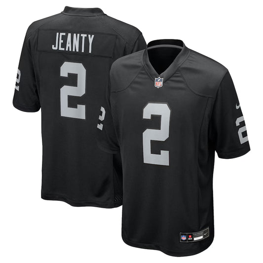 NFL Las Vegas Raiders Home Game Jersey NFL 2025 Draft First Round Pick - Black - Ashton Jeanty