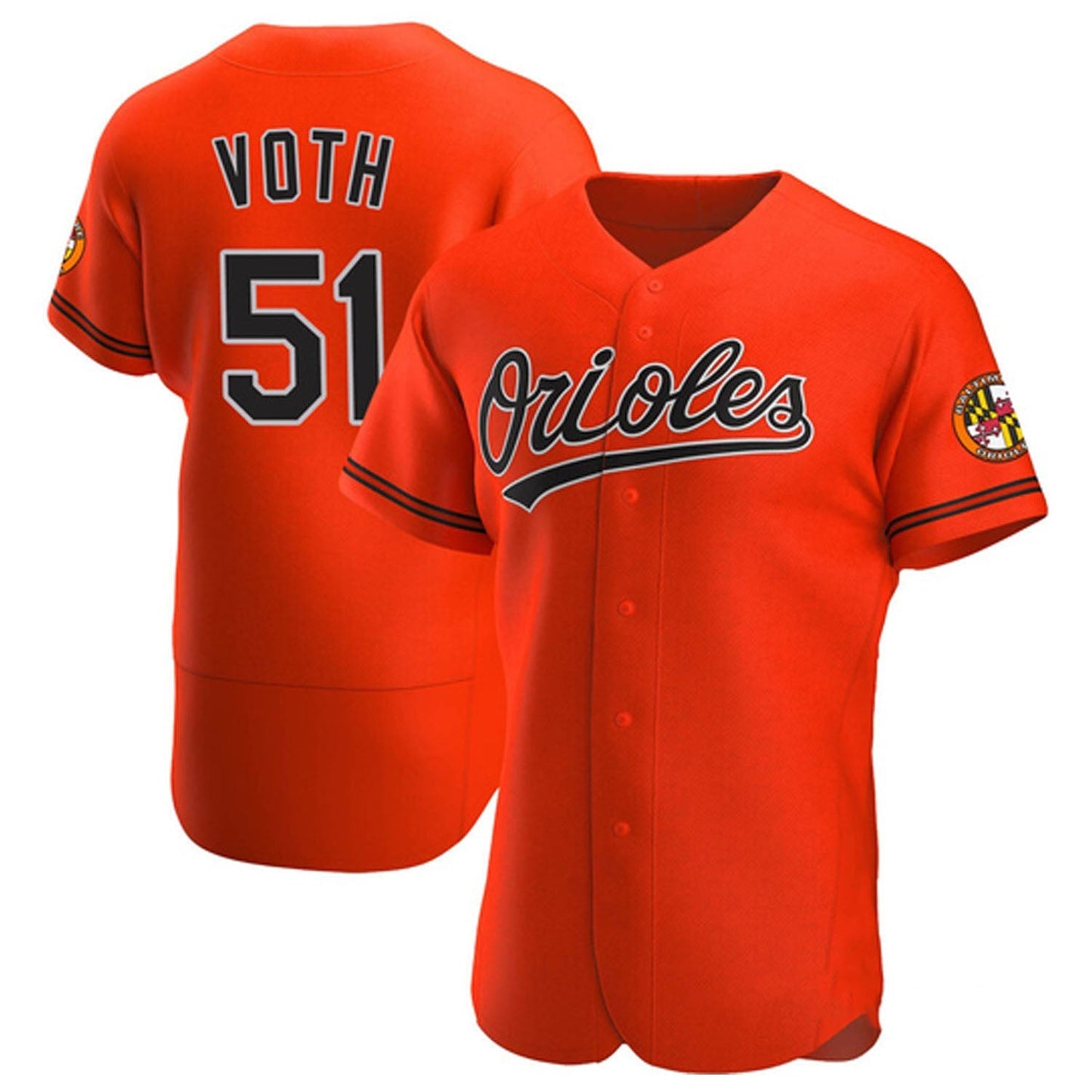 MLB Austin Voth Baltimore Orioles 51 Jersey