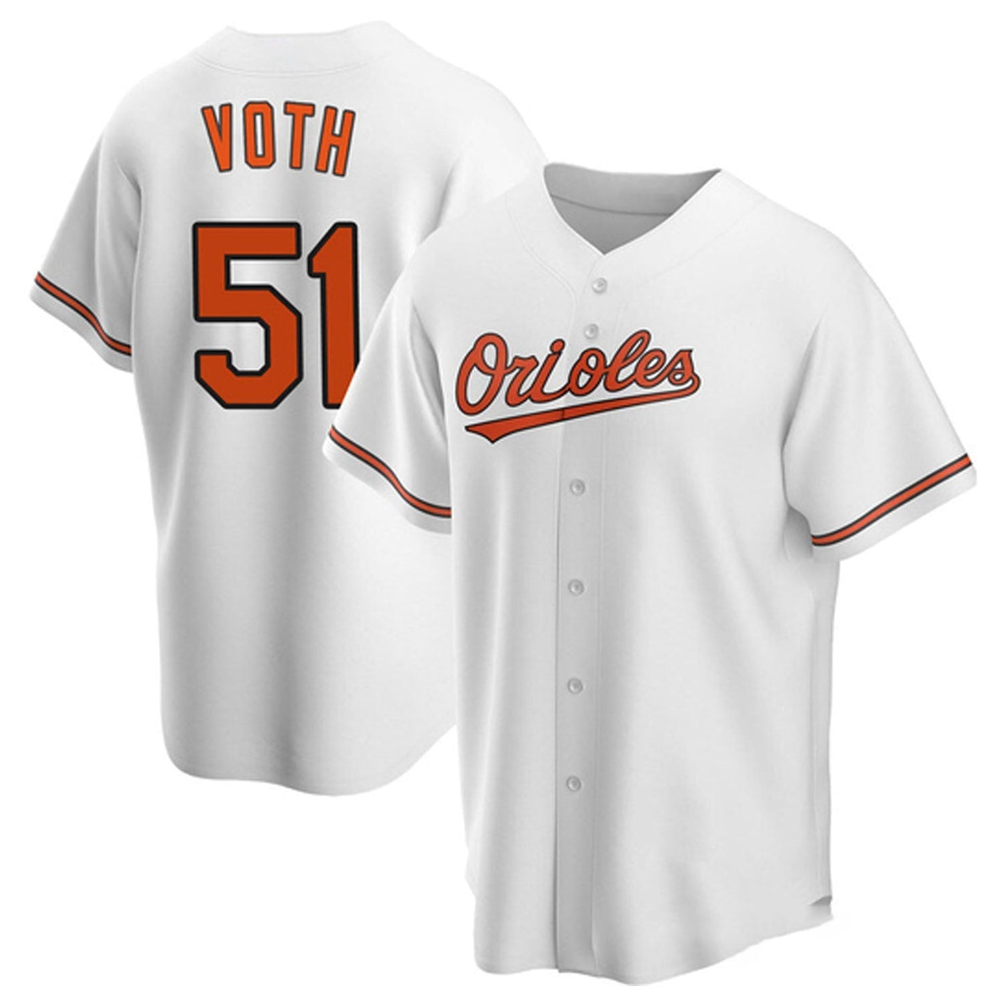 MLB Austin Voth Baltimore Orioles 51 Jersey