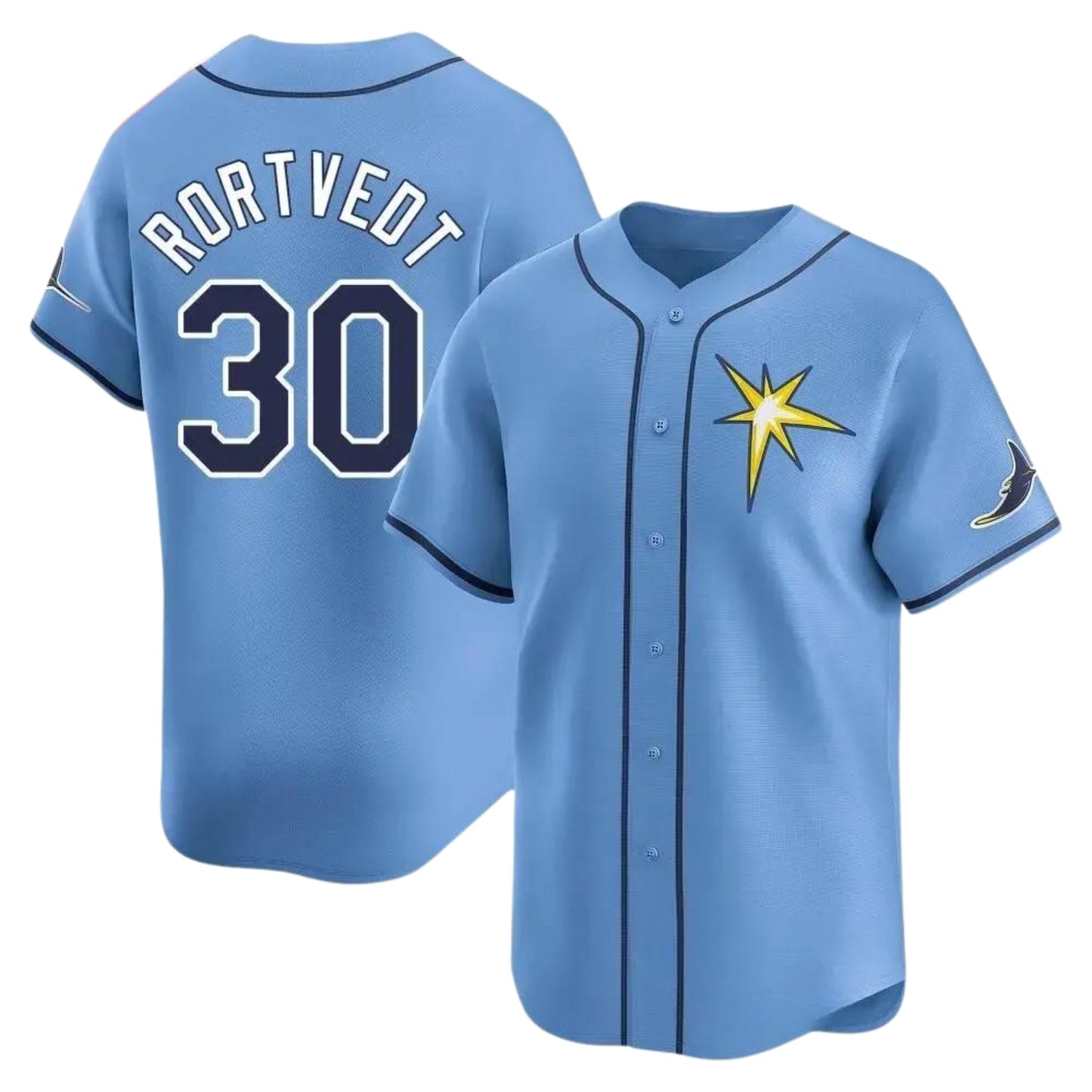 MLB Ben Rortvedt Tampa Bay Rays 30 Jersey