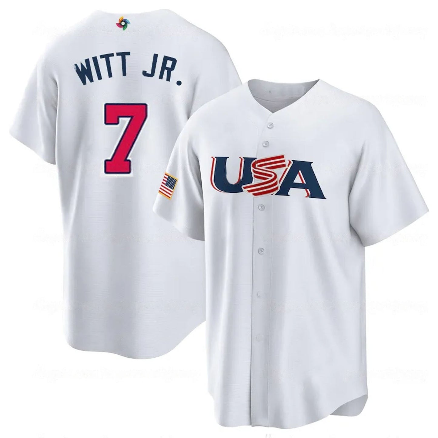 WBC Bobby Witt Jr USA 7 Jersey