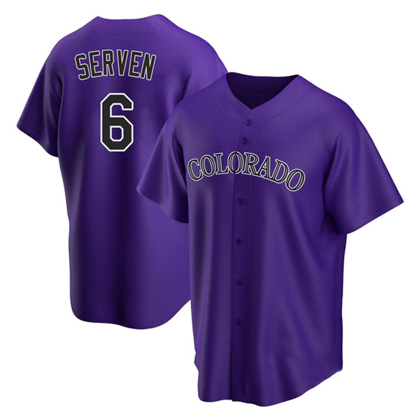 MLB Brian Serven Colorado Rockies 6 Jersey