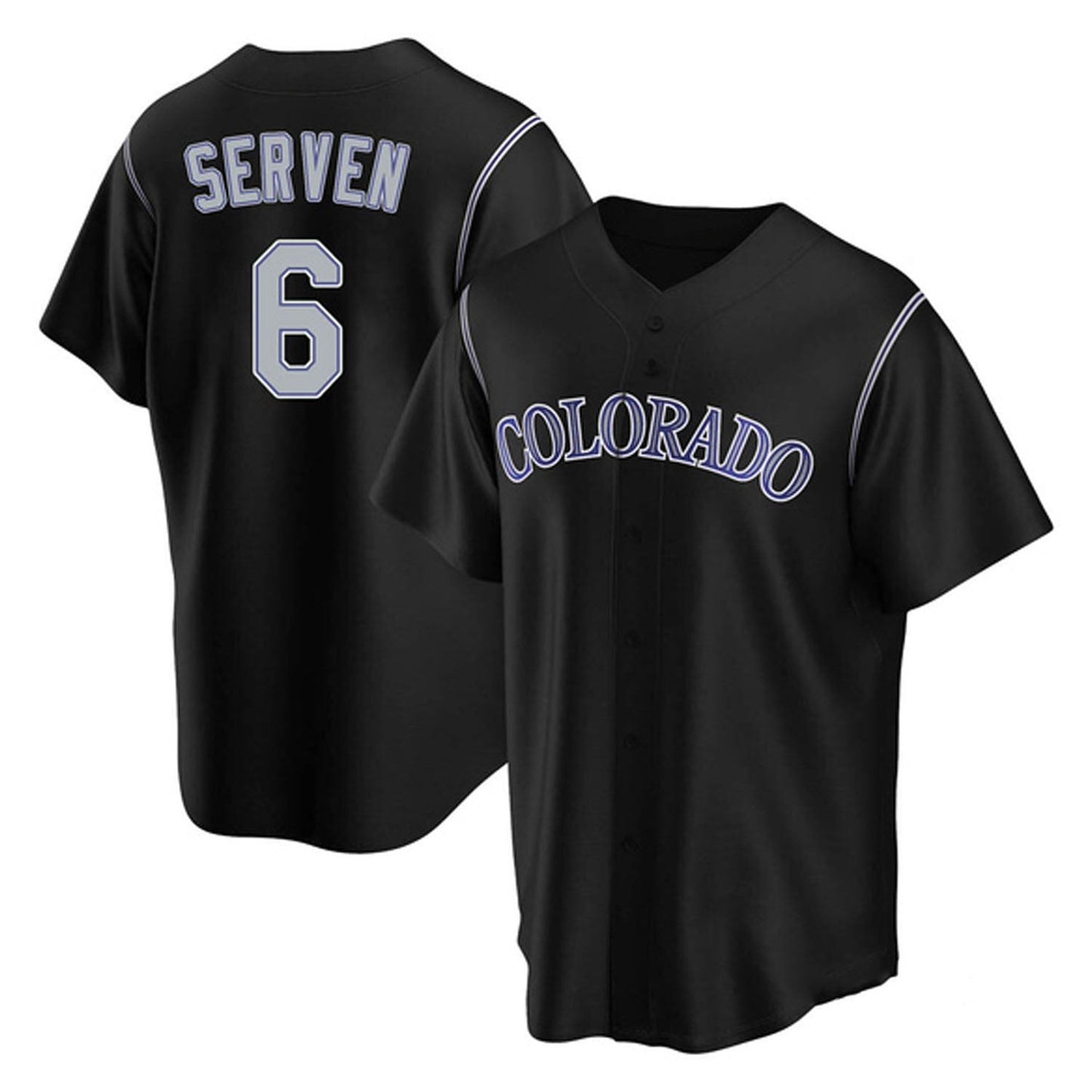 MLB Brian Serven Colorado Rockies 6 Jersey