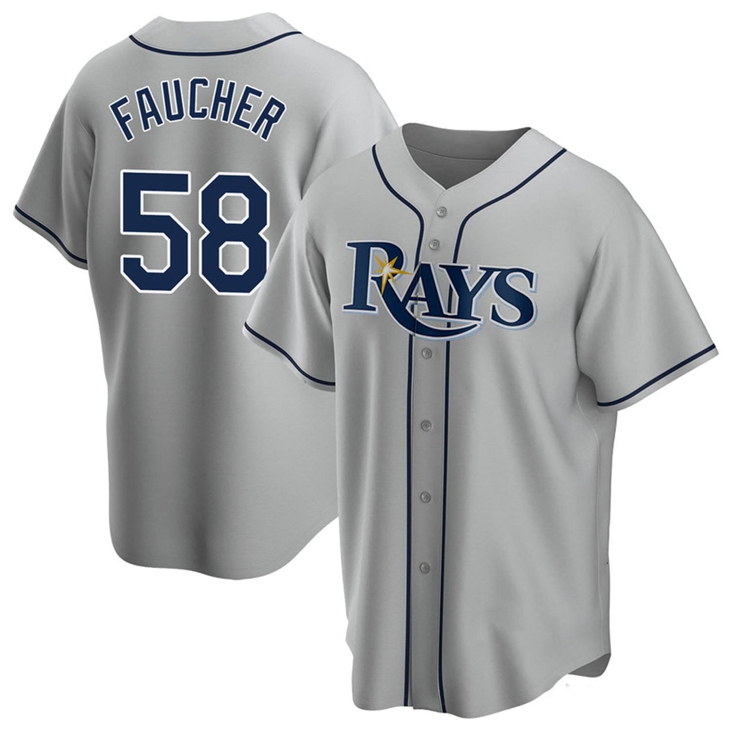 MLB Calvin Faucher Tampa Bay Rays 58 Jersey