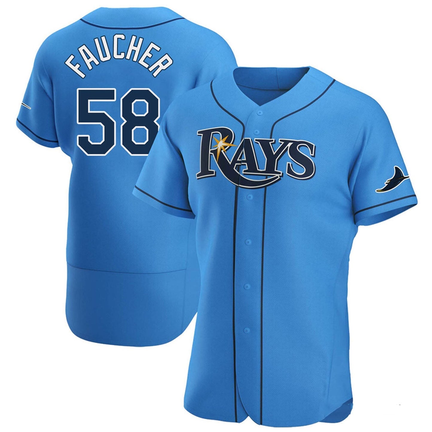 MLB Calvin Faucher Tampa Bay Rays 58 Jersey