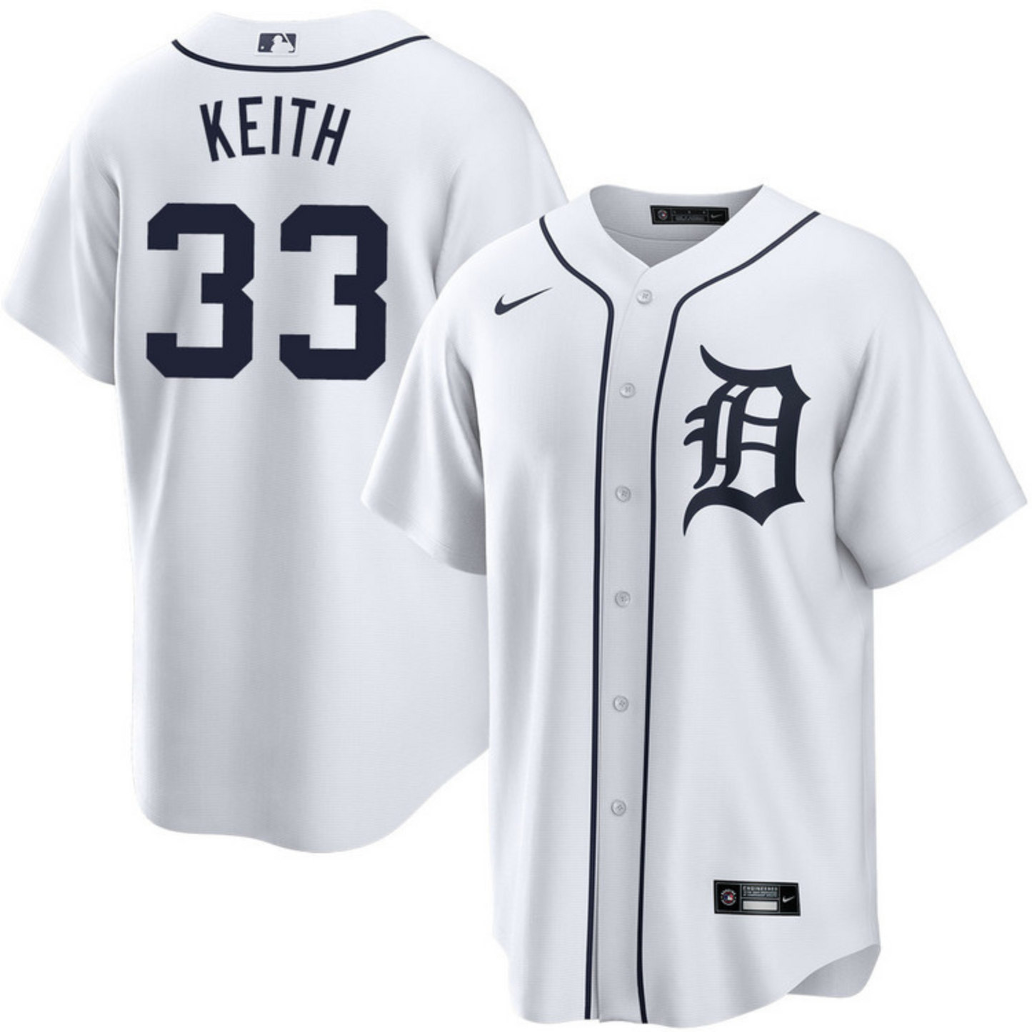 Colt Keith Detroit Tigers 33 Jersey front view